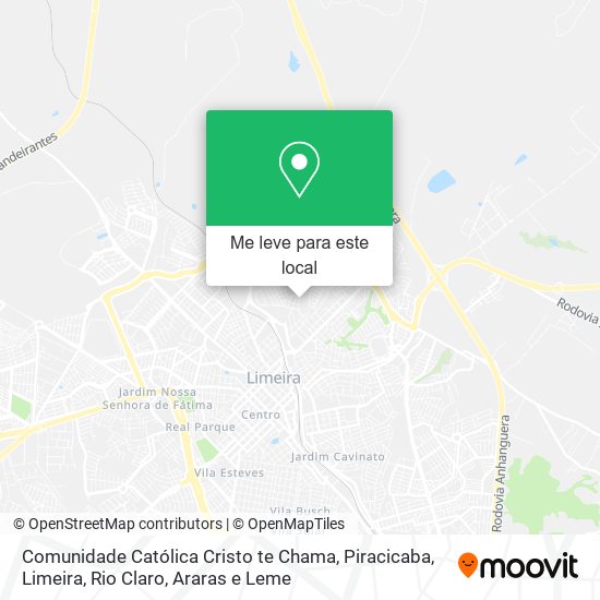 Comunidade Católica Cristo te Chama mapa