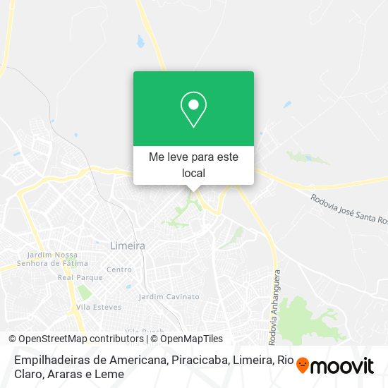 Empilhadeiras de Americana mapa