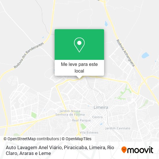 Auto Lavagem Anel Viário mapa