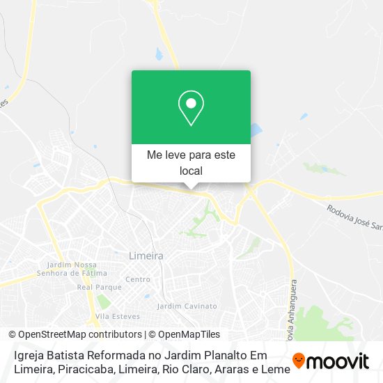 Igreja Batista Reformada no Jardim Planalto Em Limeira mapa