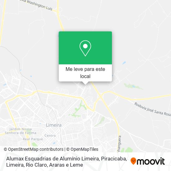 Alumax Esquadrias de Alumínio Limeira mapa