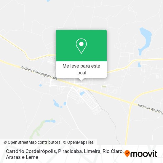 Cartório Cordeirópolis mapa