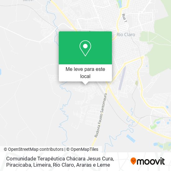 Comunidade Terapêutica Chácara Jesus Cura mapa