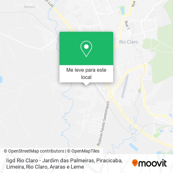 Iigd Rio Claro - Jardim das Palmeiras mapa