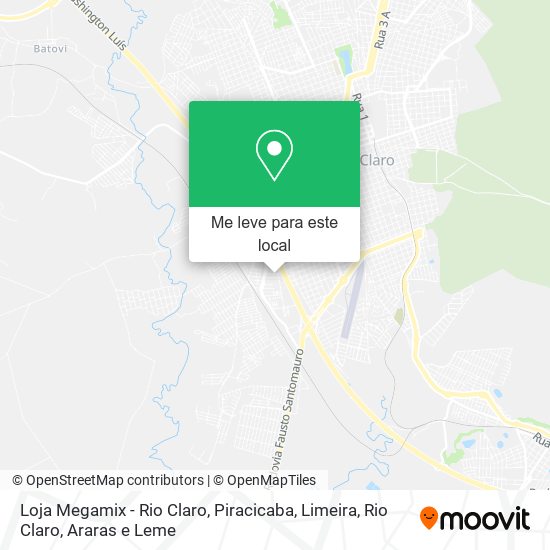 Loja Megamix - Rio Claro mapa