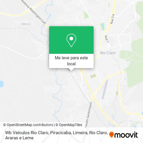 Wb Veículos Rio Claro mapa