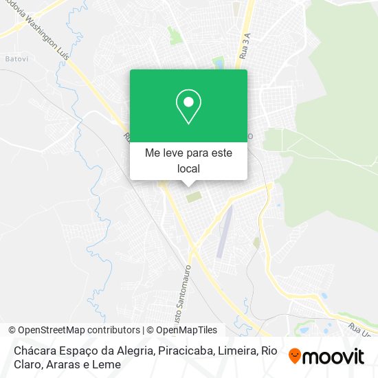 Chácara Espaço da Alegria mapa