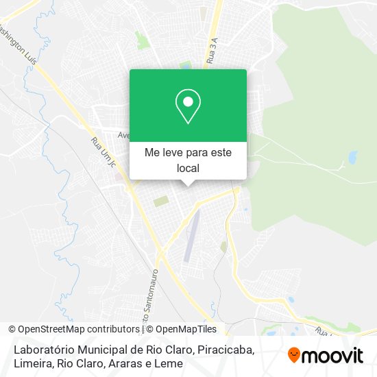 Laboratório Municipal de Rio Claro mapa