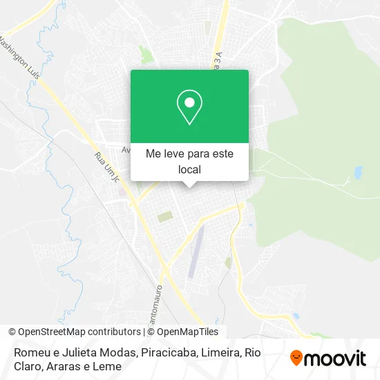 Romeu e Julieta Modas mapa
