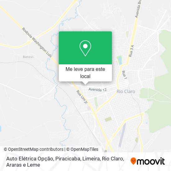 Auto Elétrica Opção mapa