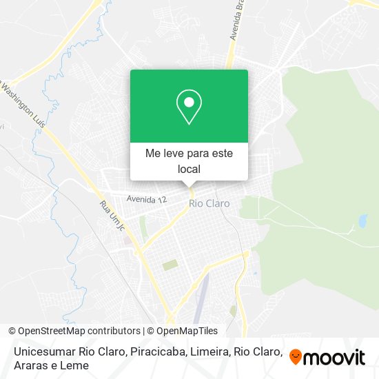 Unicesumar Rio Claro mapa