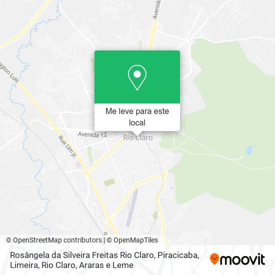 Rosângela da Silveira Freitas Rio Claro mapa