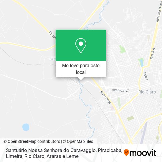 Santuário Nossa Senhora do Caravaggio mapa