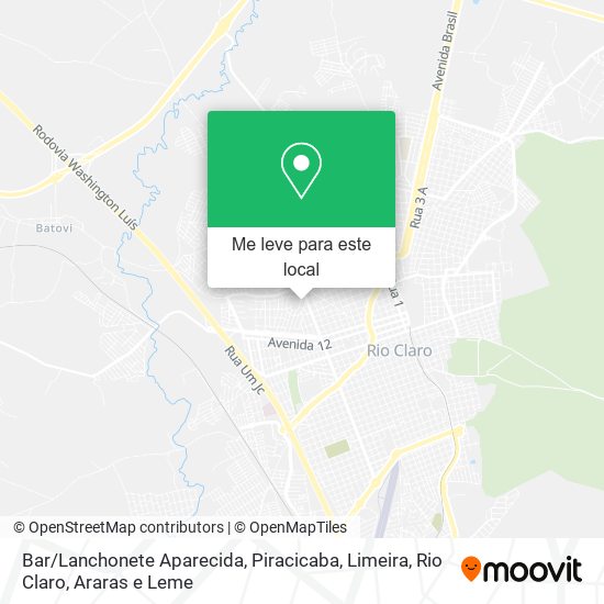 Bar/Lanchonete Aparecida mapa