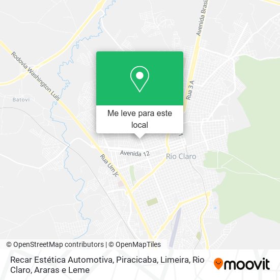 Recar Estética Automotiva mapa