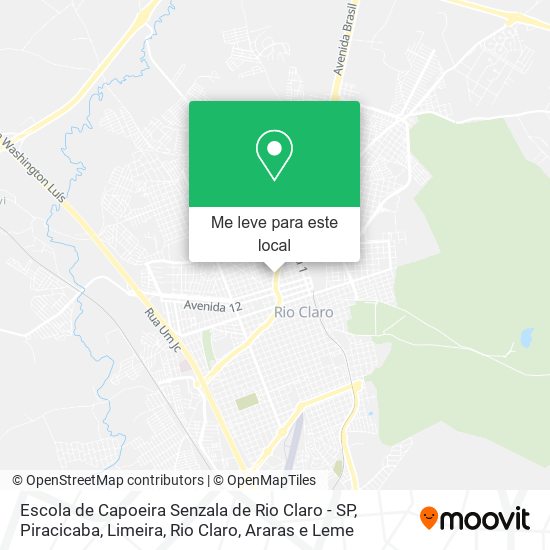 Escola de Capoeira Senzala de Rio Claro - SP mapa