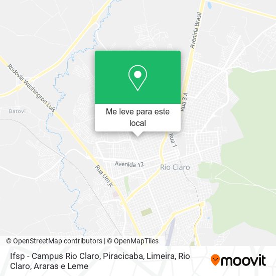 Ifsp - Campus Rio Claro mapa