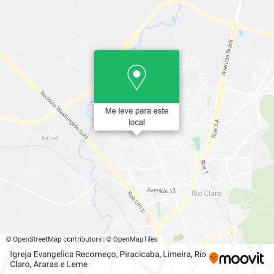 Igreja Evangelica Recomeço mapa