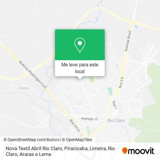 Nova Textil Abril Rio Claro mapa
