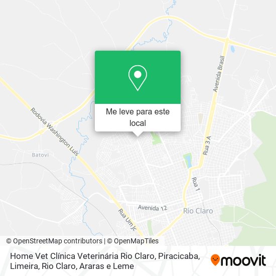 Home Vet Clínica Veterinária Rio Claro mapa