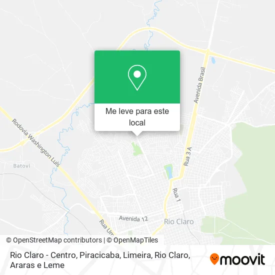 Rio Claro - Centro mapa