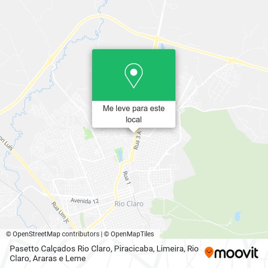 Pasetto Calçados Rio Claro mapa