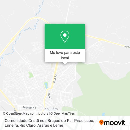 Comunidade Cristã nos Braços do Pai mapa