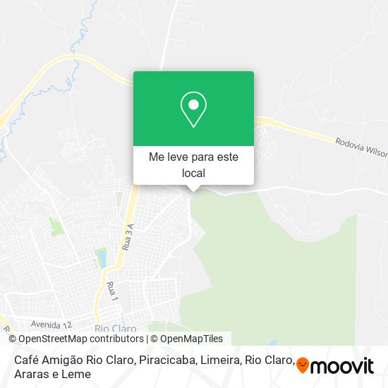 Café Amigão Rio Claro mapa