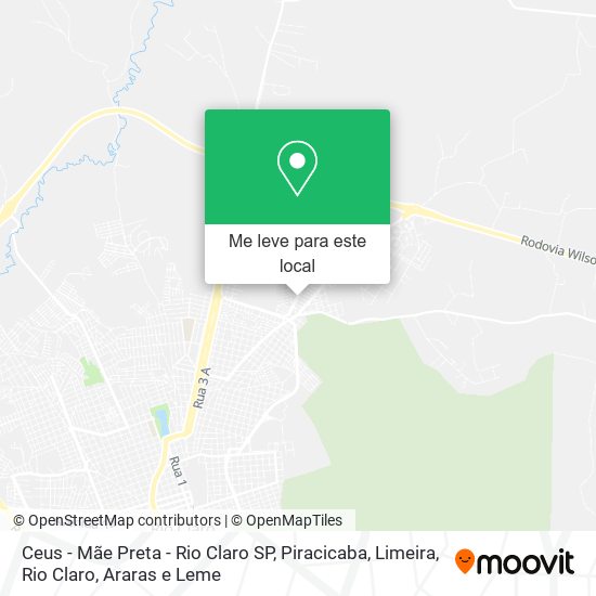 Ceus - Mãe Preta - Rio Claro SP mapa