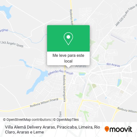 Villa Alemã Delivery Araras mapa