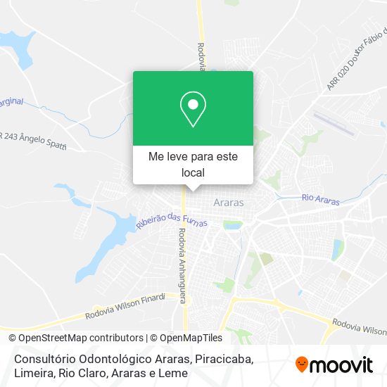 Consultório Odontológico Araras mapa