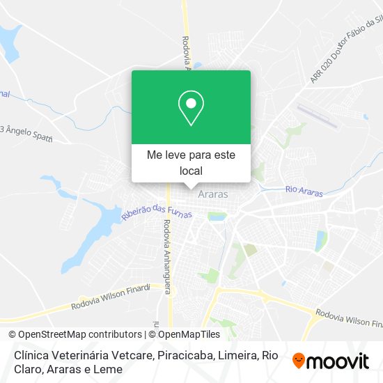 Clínica Veterinária Vetcare mapa