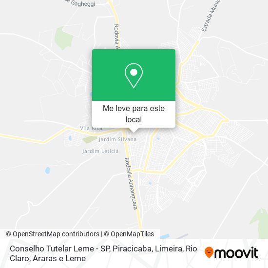 Conselho Tutelar Leme - SP mapa
