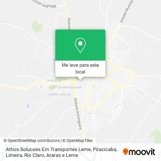 Athos Solucoes Em Transportes Leme mapa