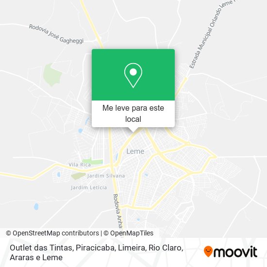 Outlet das Tintas mapa