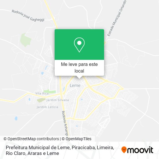 Prefeitura Municipal de Leme mapa