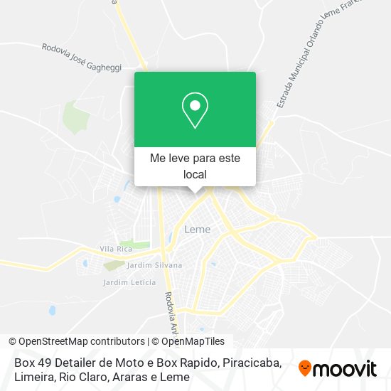 Box 49 Detailer de Moto e Box Rapido mapa