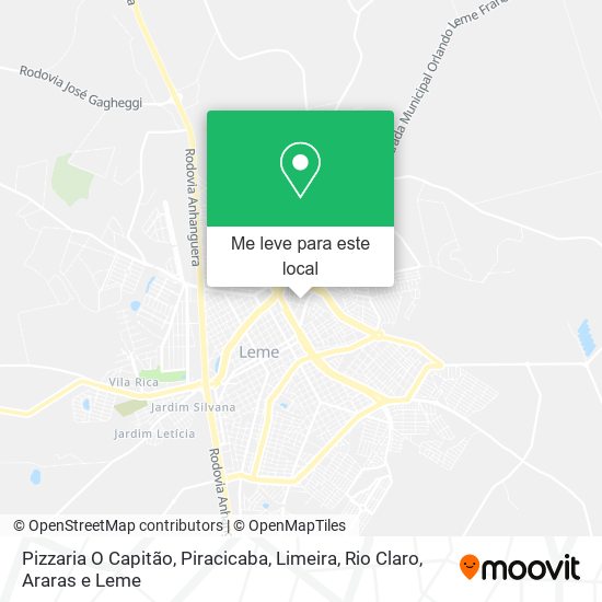 Pizzaria O Capitão mapa