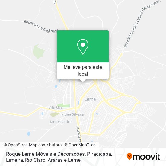 Roque Leme Móveis e Decorações mapa