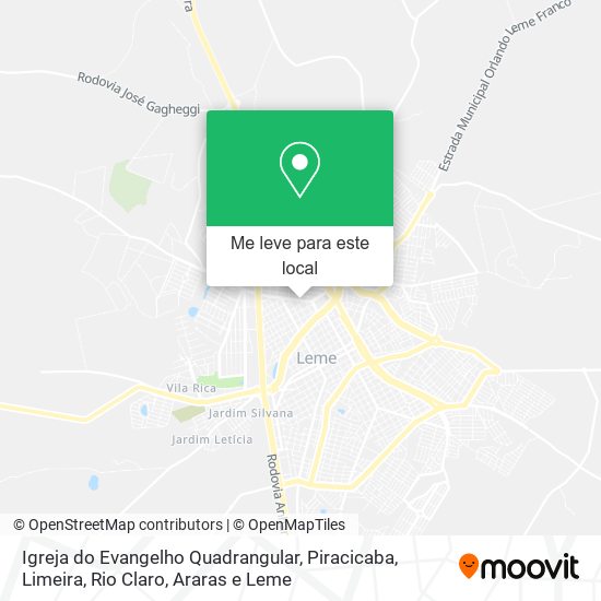 Igreja do Evangelho Quadrangular mapa