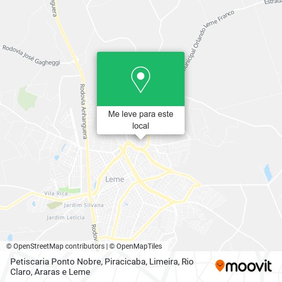 Petiscaria Ponto Nobre mapa