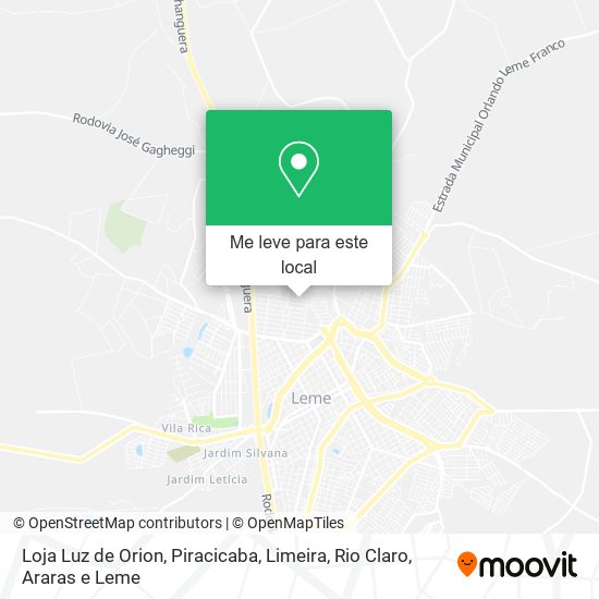 Loja Luz de Orion mapa
