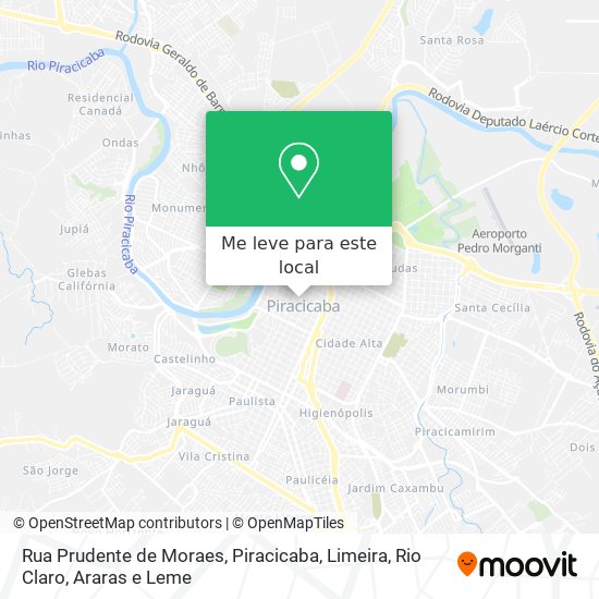 Rua Prudente de Moraes mapa