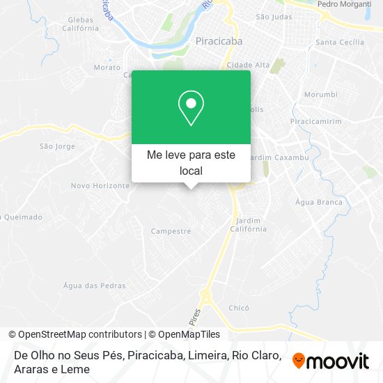 De Olho no Seus Pés mapa