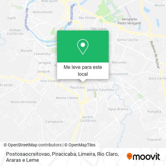 Postosaocrsitovao mapa