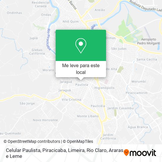 Celular Paulista mapa