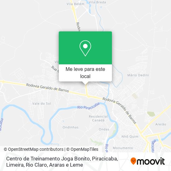 Centro de Treinamento Joga Bonito mapa