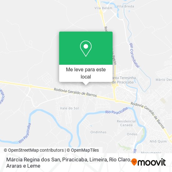 Márcia Regina dos San mapa