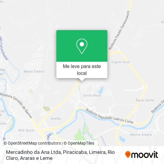 Mercadinho da Ana Ltda mapa