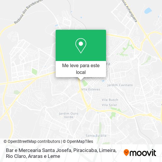 Bar e Mercearia Santa Josefa mapa